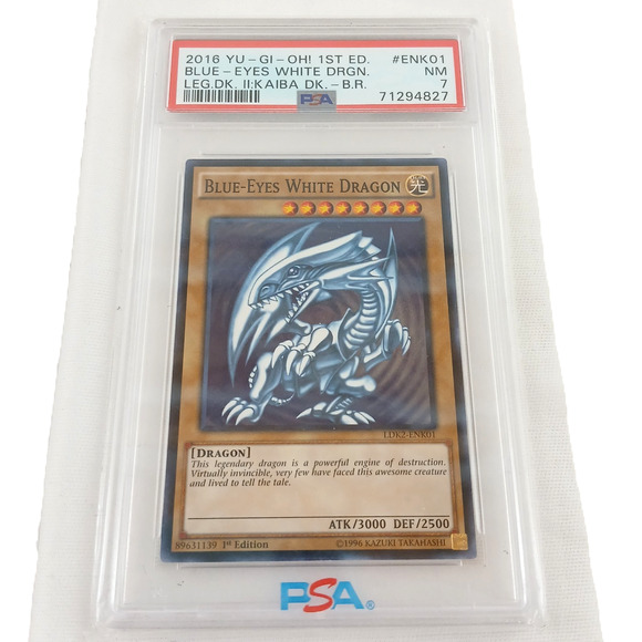 2016 Yu-Gi-Oh! Blue-Eyes White Dragon PSA 7 NM – 1st Ed LDK2-ENK01 Kaiba Deck - Picture 1 of 2